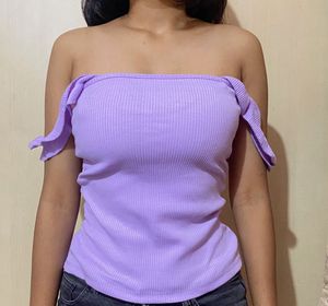 Cute Lilac Ruffle Tank Top