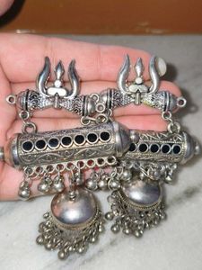 Vintage Silver Tone Dangle Earrings