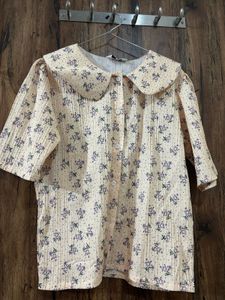 Floral Peter Pan Collar Blouse