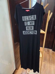 Black Graphic Print Dress