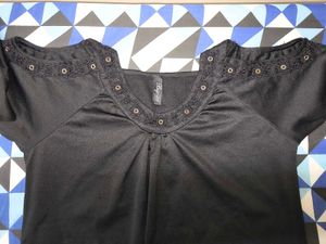 Black Cold Shoulder Top