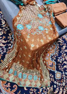 🤎Pakistani Anarkali Demi Stitched Dress