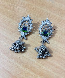 Krishna Flute Oxidised Necklace Set