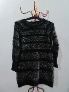 Striped Knit Sweater Dress