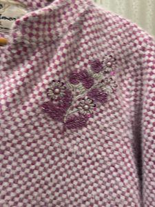 Portmor Embellished Checkered Top