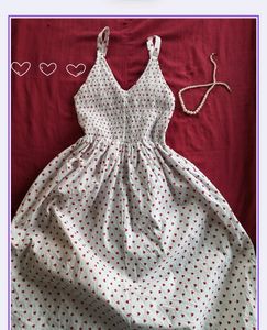 Heart Print 'A'  Line Dress