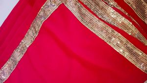 SEQUIN PARTY RED SAREE + FREE GIFT!