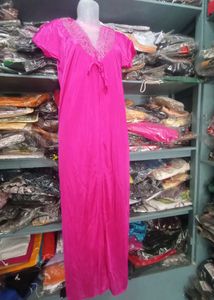 Pink Lace Trim Nightgown