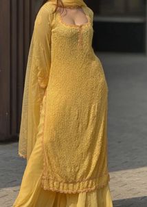 Yellow Embroidered Kurta Set
