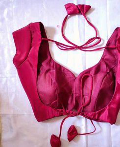 Padded Drawstring Mini Sleeve Blouse