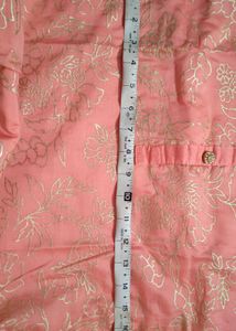 Peach Kurta Palazzo Set For Girls