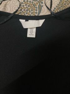 Black Square Neck Top