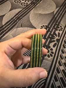Green &amp; Gold Bangle Set