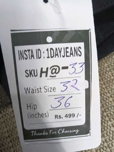 H@33 Size-32 (Sale) Latest Ladies high waist Jeans