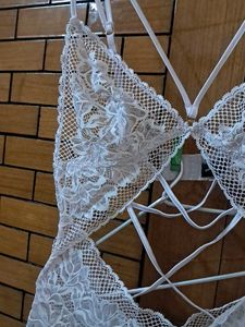 It&#39;s A Pretty  Net Bodysuit  In Imported  Premium