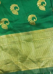 Green &amp; Gold Saree