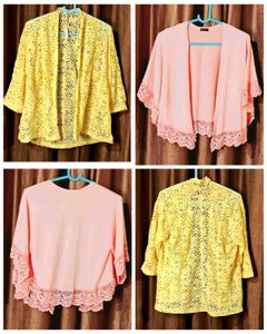 Combo Of 6, 2 Shrugs, 1 Top Size 42 Inches n 3 Sto