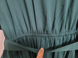 Green Pleated Dress