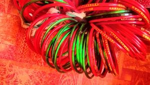 Mirror Bangles Green And Red Every Size