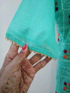 Elegant partywear Kurta Set with bandhini dupatta