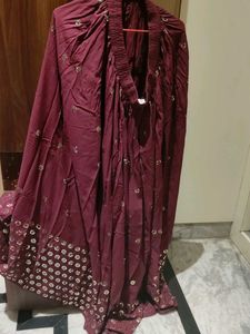 Maroon Palazzo & Kurta Set