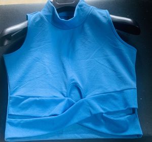 Blue Sleeveless Top