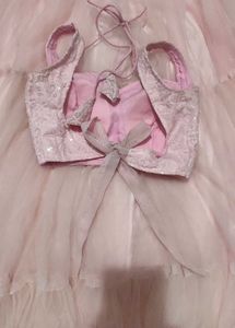 Pintresty Pink Chickankari Blouse Lehenga