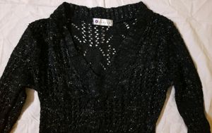Women Black Crotia Dress
