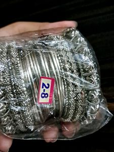 Set Of Pretty Oxidized Bangles With Kada