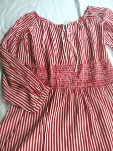 LA Loft Off Shoulder Stripped Skater Dress