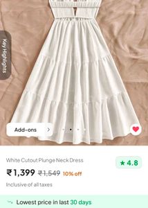 White Cutout Dress