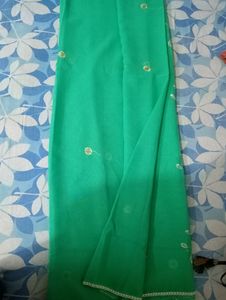 Sea Green Saree With Blouse Piece