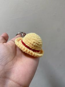 Luffy Hat Crochet Keychain 🧶