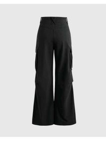 Y2K Baggy Fit Women Cargo In Black
