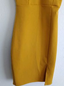 Mustard Bodycon Mini Dress