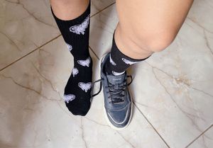 Used workout gym socks