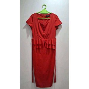Chic Red Midi Dress