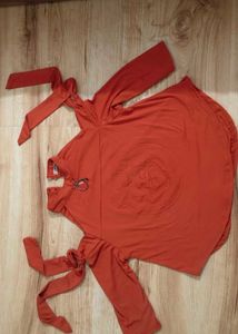 Orange Off Shoulder Top
