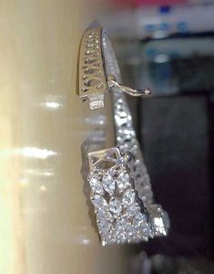 Silver Plated Diamond Bracelet Wth Adjustable Lock