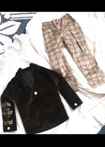 Velvet Blezer With Pant
