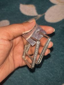 Geometric Silver Earrings