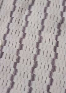 Textured White &amp; Lavender Striped Collared Shirt