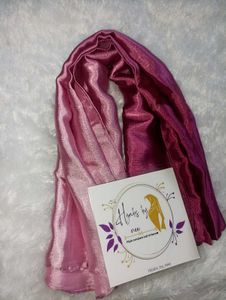 Ombre muna satin hijabs☺  Two shades hijab😍