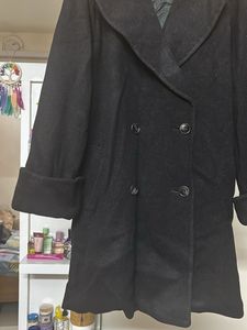 Black DoubleBreast Overcoat