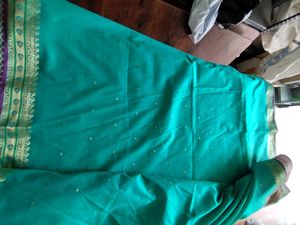 Green And Pink Saree (Women&#39;s)