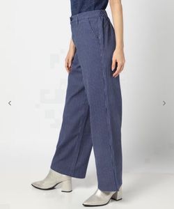 Striped Straight Fit Flat-Front Trousers
