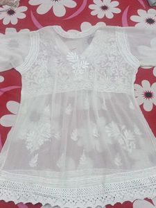 White Embroidered Blouse