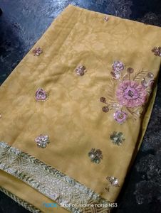 Elegant Embroidered Saree ❤️‍🔥