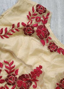 Cream Semi Stitched Blouse