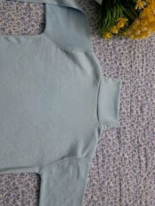 Pretty Pastel Blue Long Sleeved Turtleneck
